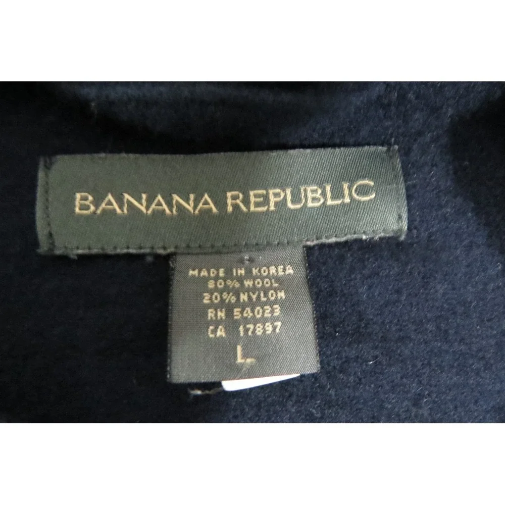 VTG Banana Republic Wool Blend Made in Korea Button Down Dark Academia Men's Lg